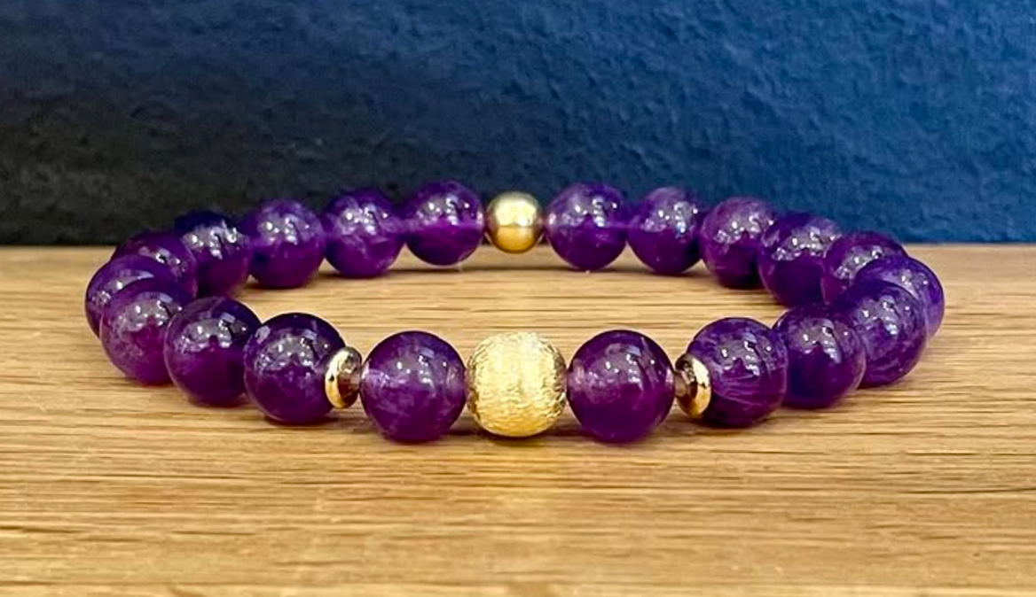 Bracelet femme en Améthyste et plaqué Or