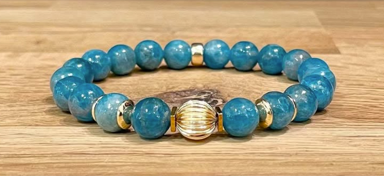 Bracelet en Apatite bleue