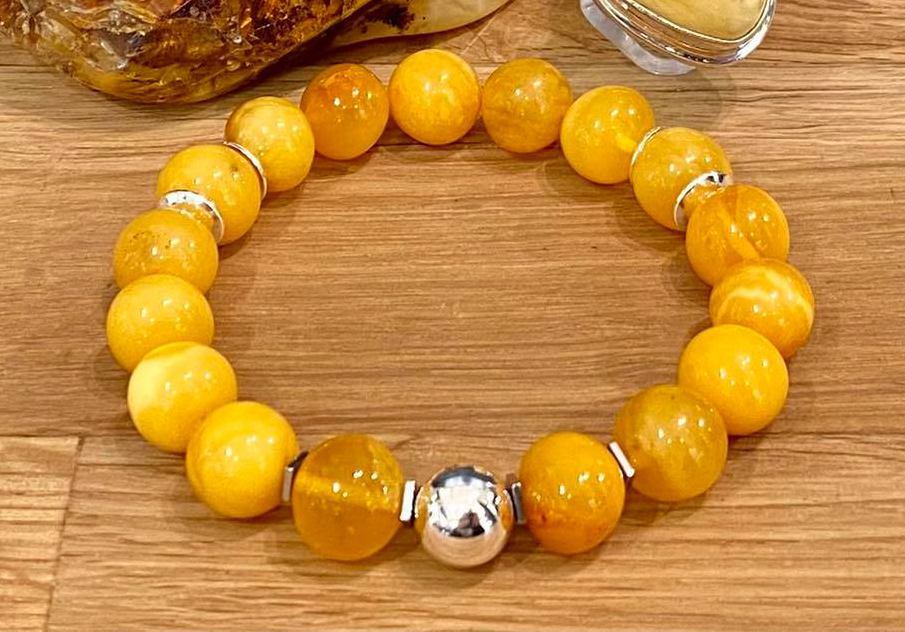 Bracelet en Ambre Jaune