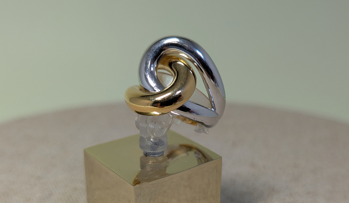 Bague plaqué or et argent