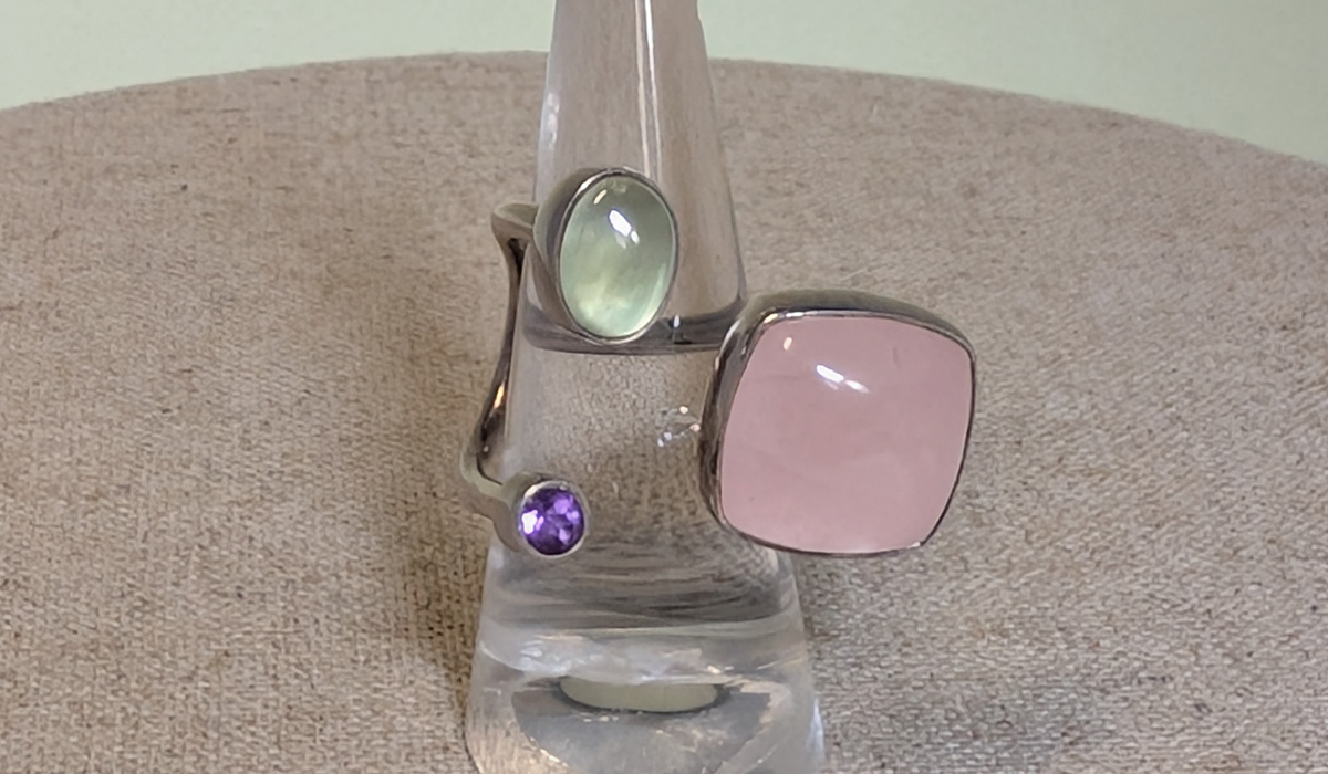 Bague en Quartz rose