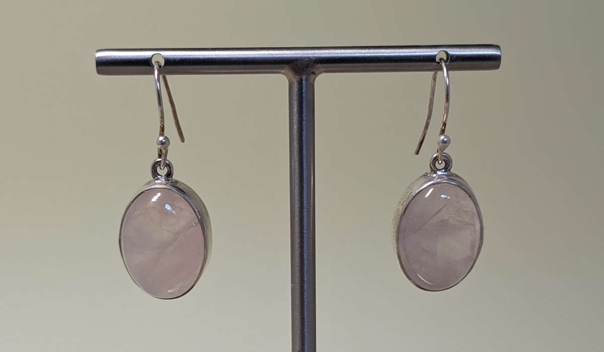 Boucles d'oreilles en Quartz rose Boucles d'oreilles en Quartz rose