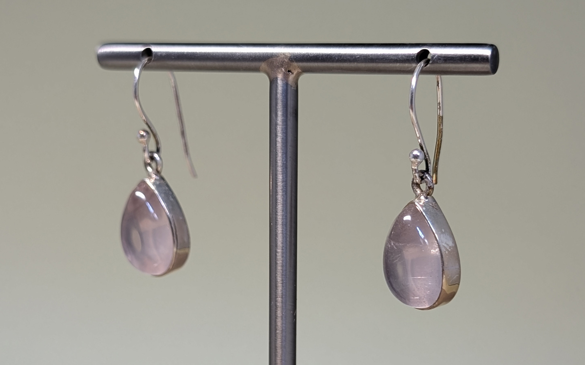 Boucles d'oreilles en Quartz rose Boucles d'oreilles en Quartz rose