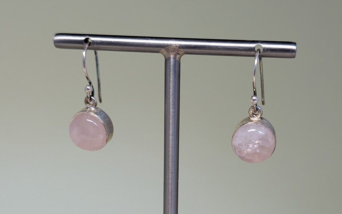 Pendentif en Quartz rose et argent