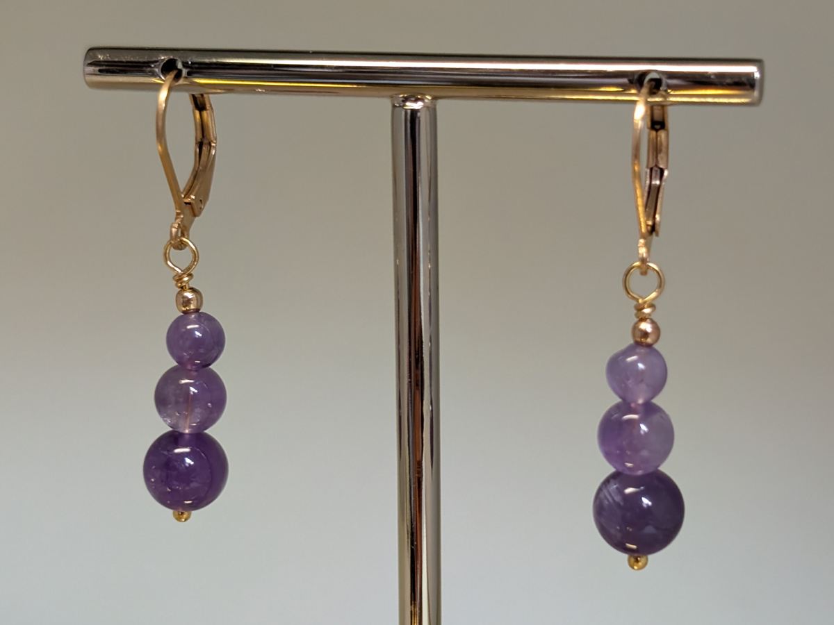 Boucles d'oreilles en Améthyste Boucles d'oreilles en Améthyste