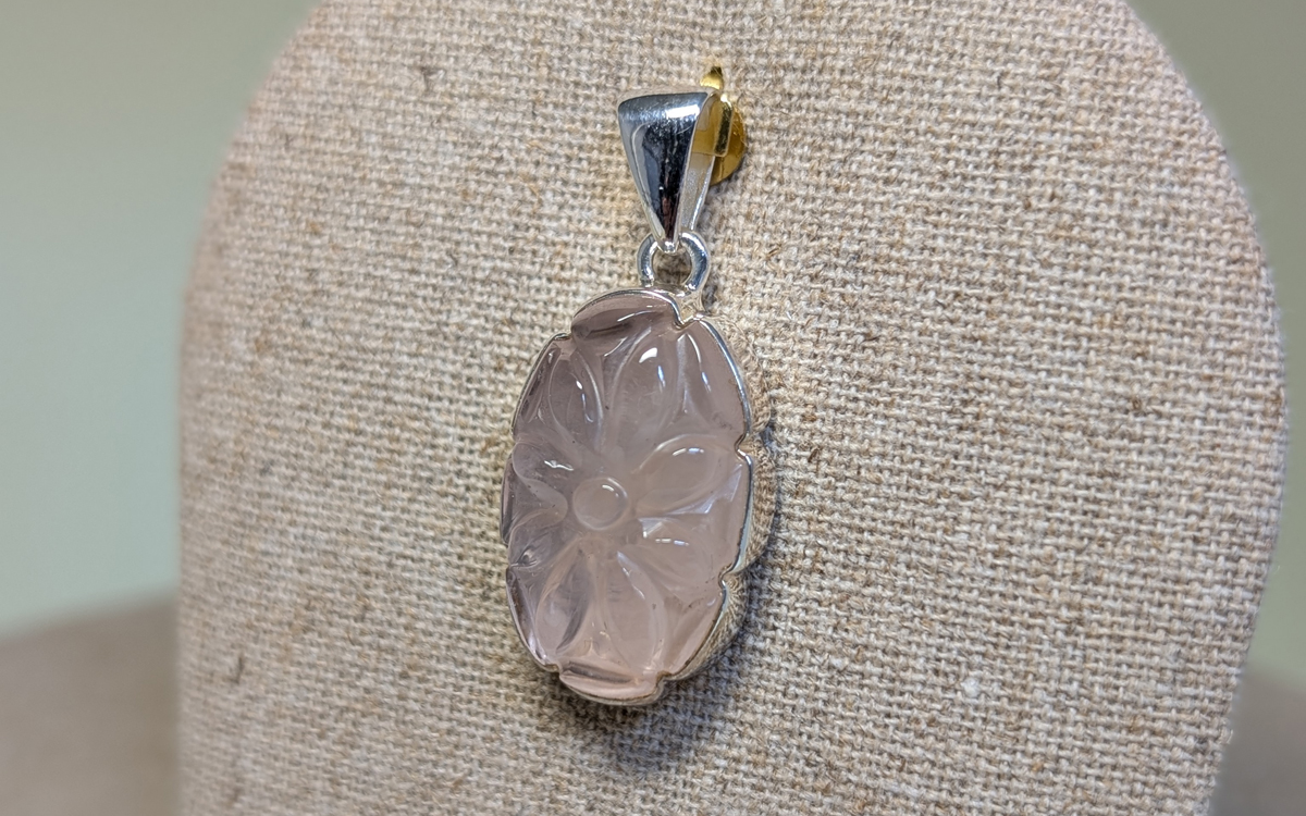 Pendentif en Quartz rose