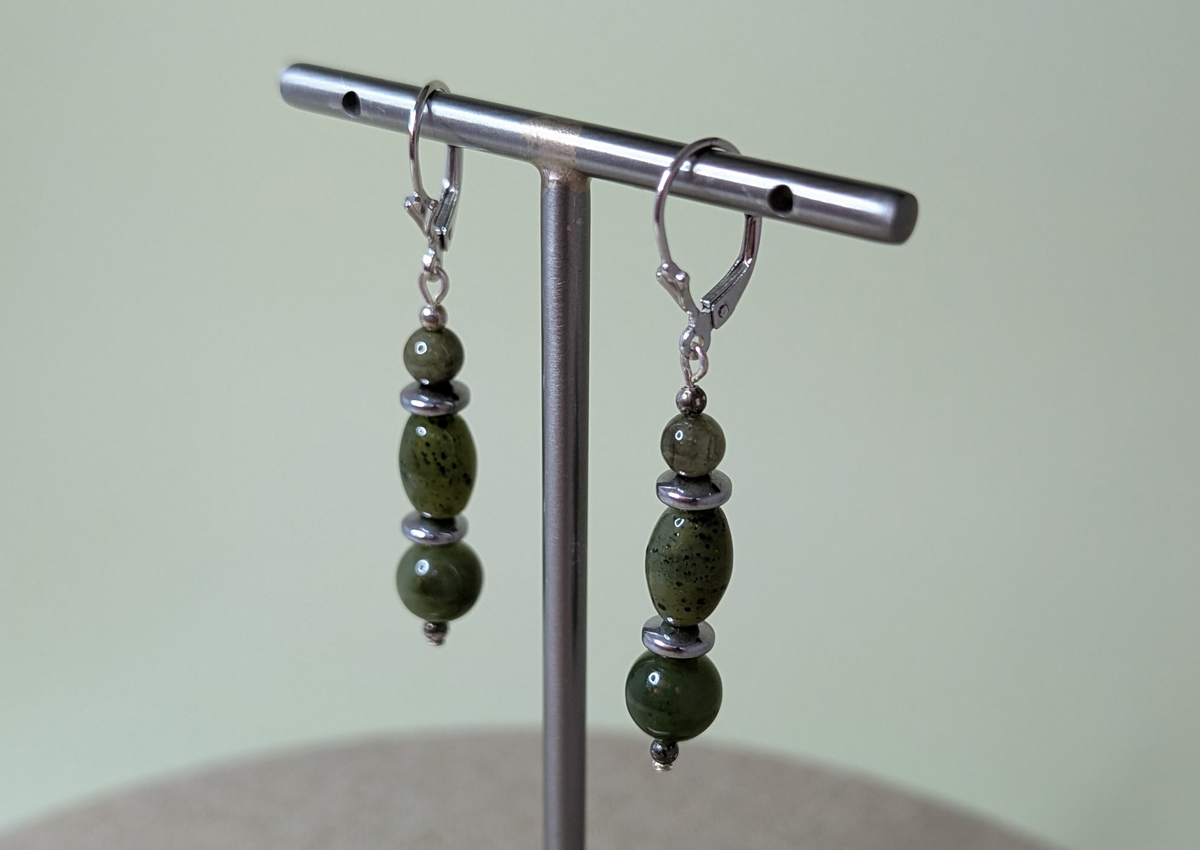 Boucles d'oreilles en Jade Boucles d'oreilles en Jade