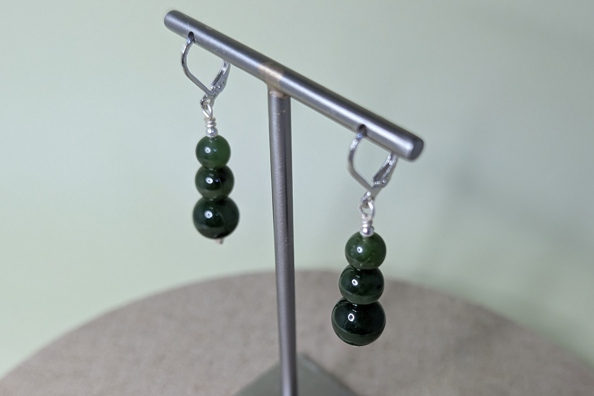 Boucles d'oreilles en Jade Boucles d'oreilles en Jade