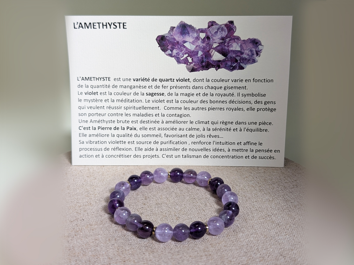 Bracelet Trilogie Améthyste Bracelet Trilogie Améthyste