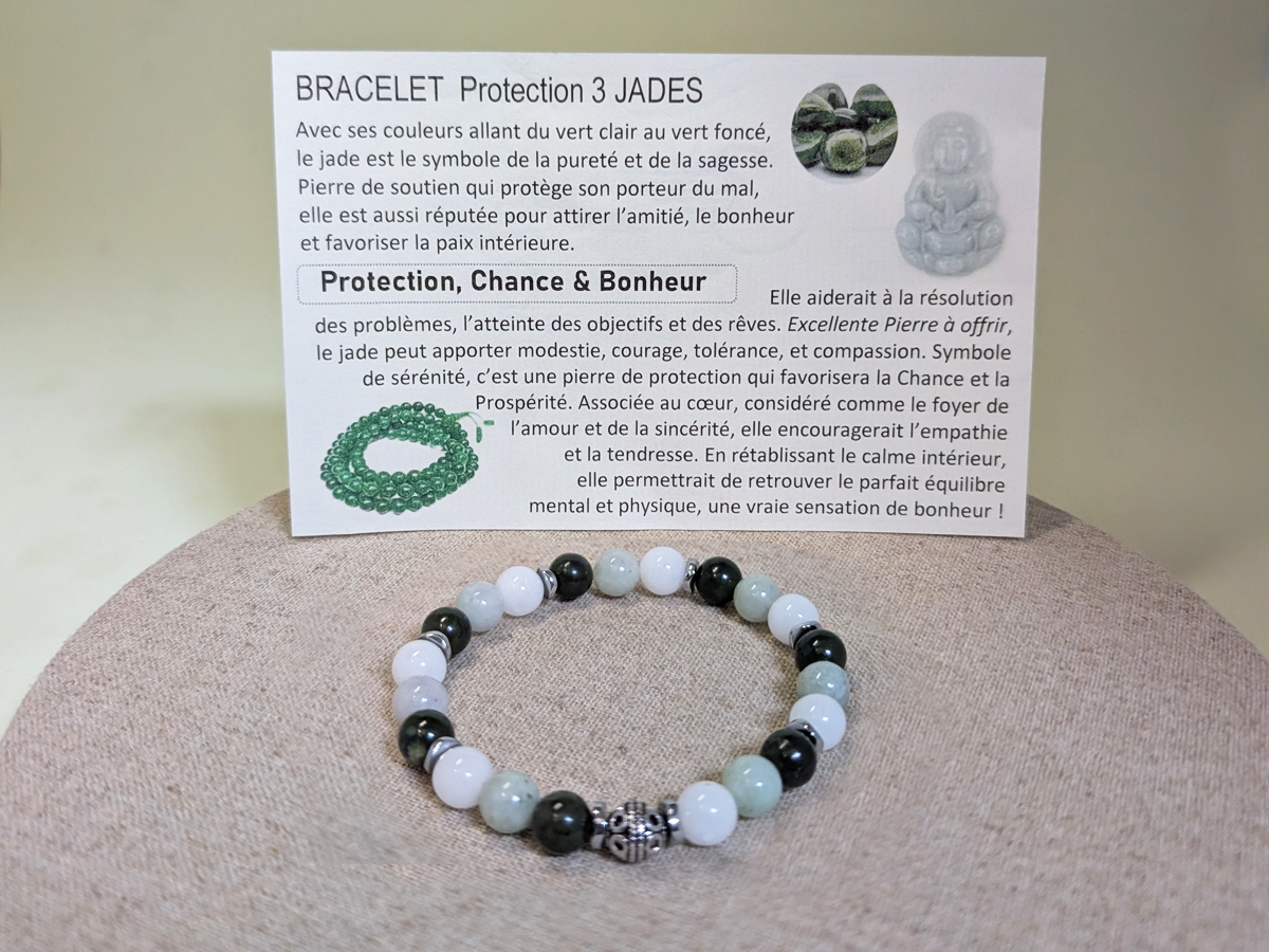 Bracelet Trilogie 3 Jades Bracelet Trilogie 3 Jades